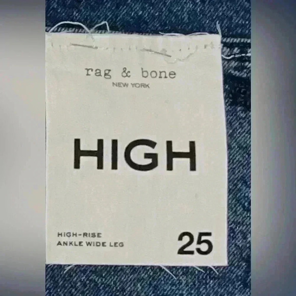 Rag & Bone Maya High Rise
Ankle Wide Leg Women's Jeans size 25 NWT - Picture 6 of 6